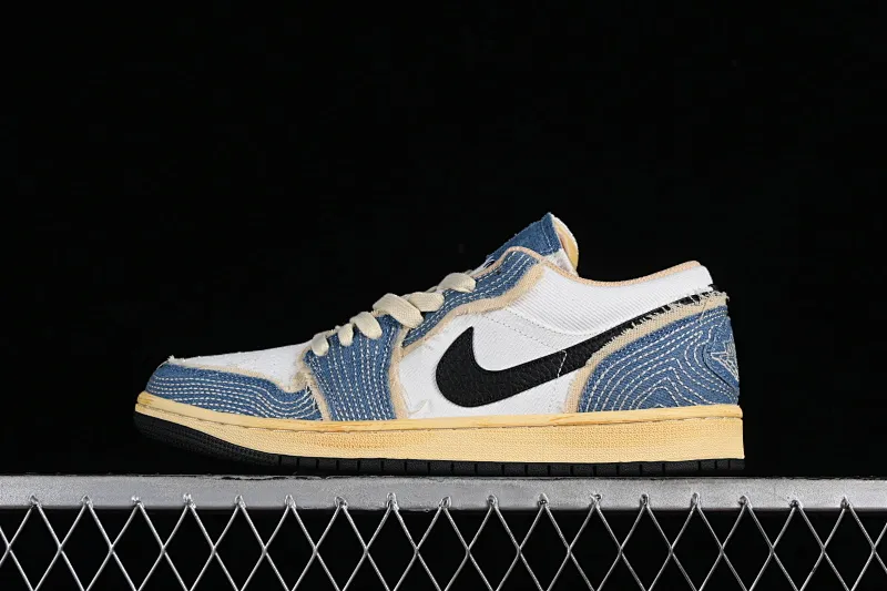 All categories Air Jordan Jordan series basketball shoes Air Jordan 1 Low Air Jordan 1 Low SE "WRMK" AJ1 Joe 1 Sashiko embroidery low-top cultural casual sneakers FN7670-493